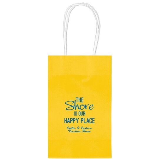The Shore Is Our Happy Place Medium Twisted Handled Bags